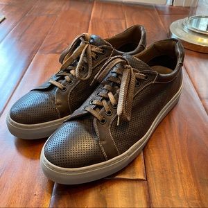 Rosso Fiorentino Italian-made leather sneakers